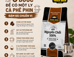 5 bước để có một ly cà phê phin đậm đà chuẩn vị