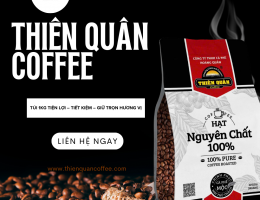 Cà phê hạt nguyên chất túi 1KG cao cấp – Giải pháp tối ưu cho gia đình và kinh doanh