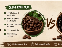 Cà phê rang mộc và cà phê tẩm khác nhau như thế nào?