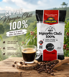 Cà phê hạt nguyên chất Cao Cấp túi 100g
